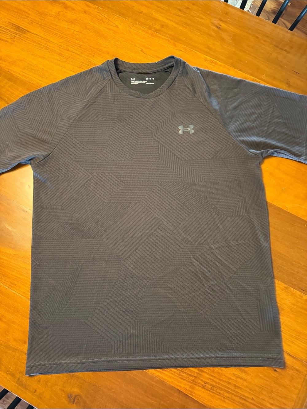 Under Armour Charcoal Black Geometric Short Sleeve Performance Tee